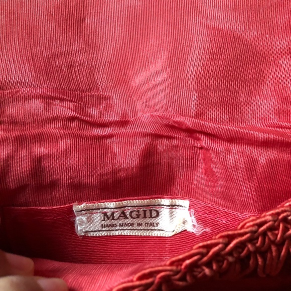 Vintage red velvet crochet bag - Picture 7 of 7